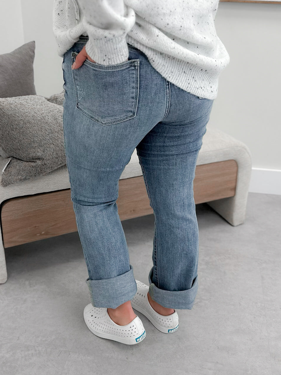 Elliot Bootcut Mid Rise Jeans by Judy Blue ( Long )