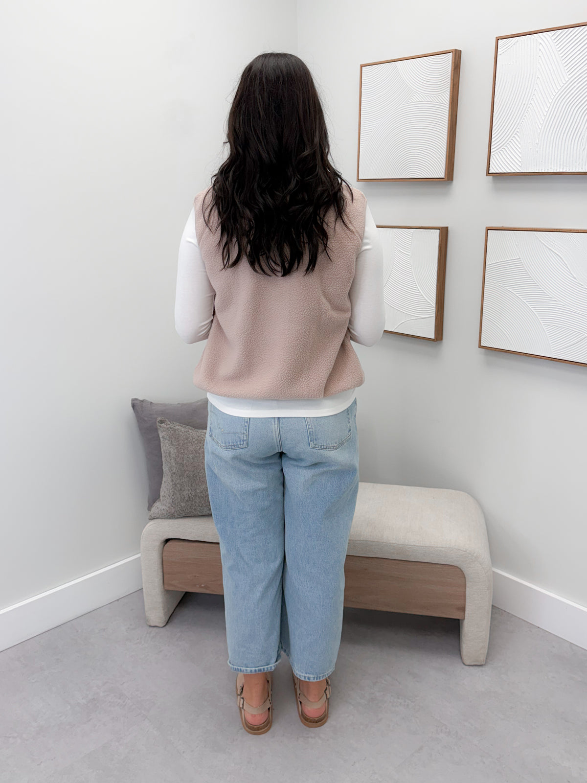 Blairmore Fleece Vest in Blush