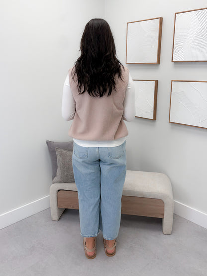 Blairmore Fleece Vest in Blush