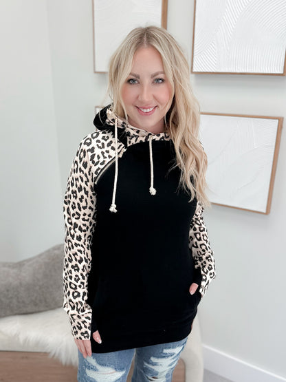 Doublehood Sweatshirt in Spotted Abroad by Ampersand Avenue