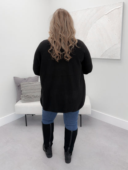 229 Pocket Sweater in Black by Twenty Nine The Label