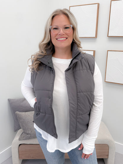 Kara Vest in Grey