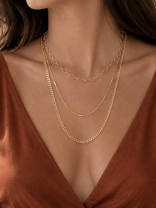 Layered Waterproof Chain Necklace