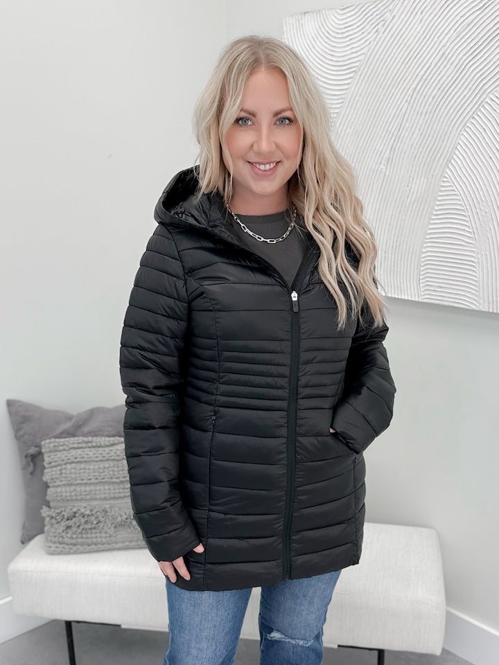 Jasper Ultralight Long Jacket in Black