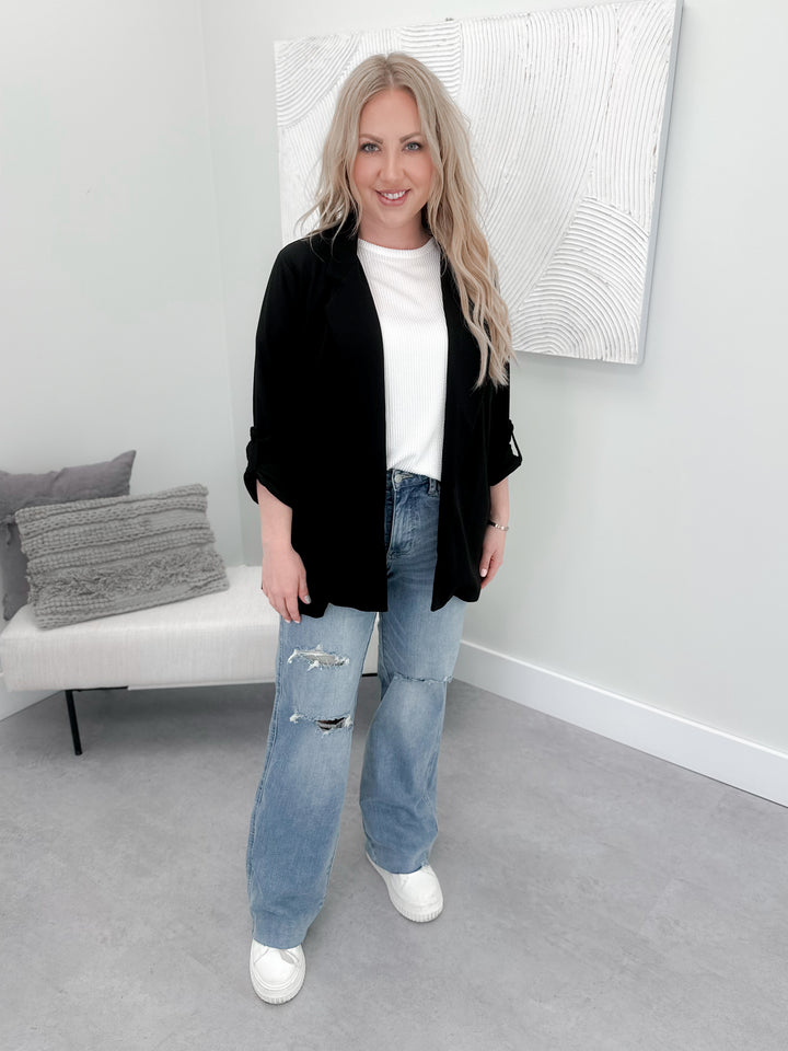 Spring Fling Blazer in Black