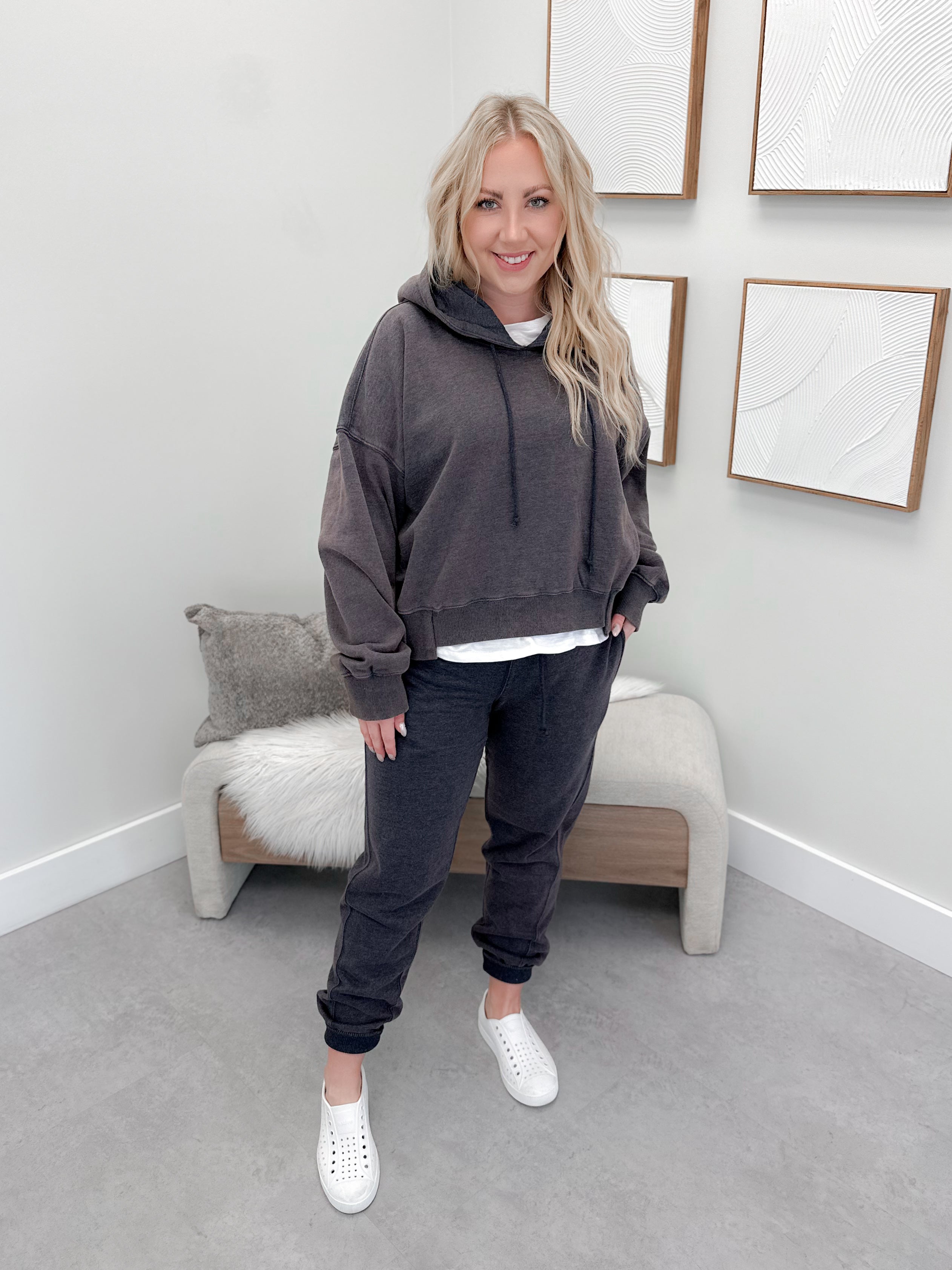 Sand Washed Undefeated Set in Midnight Navy by Free People