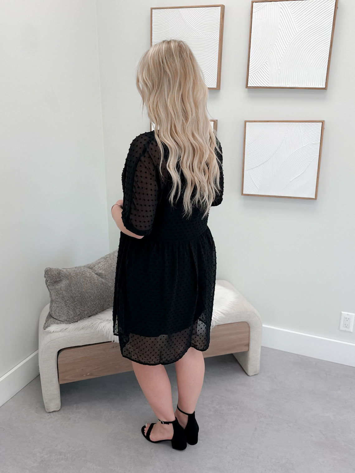 Midge Dress in Dot Black