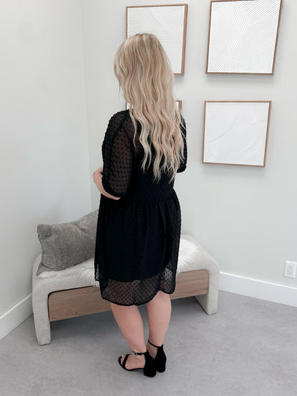 Midge Dress in Dot Black