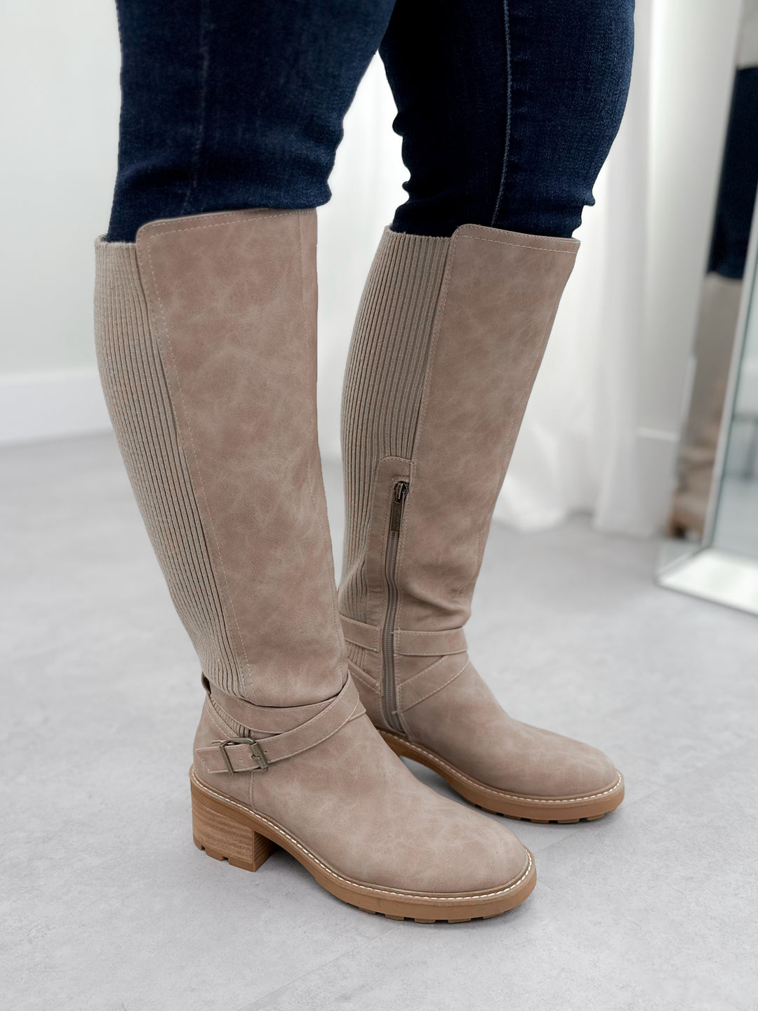 PREORDER / High There Boot in Taupe by Corkys