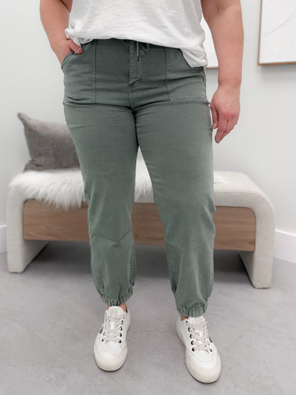 Indie Jogger Crop in Ash