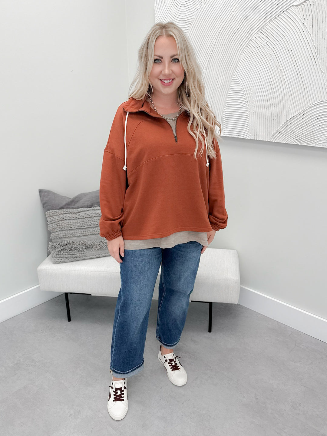 Fenna Pullover in Rust