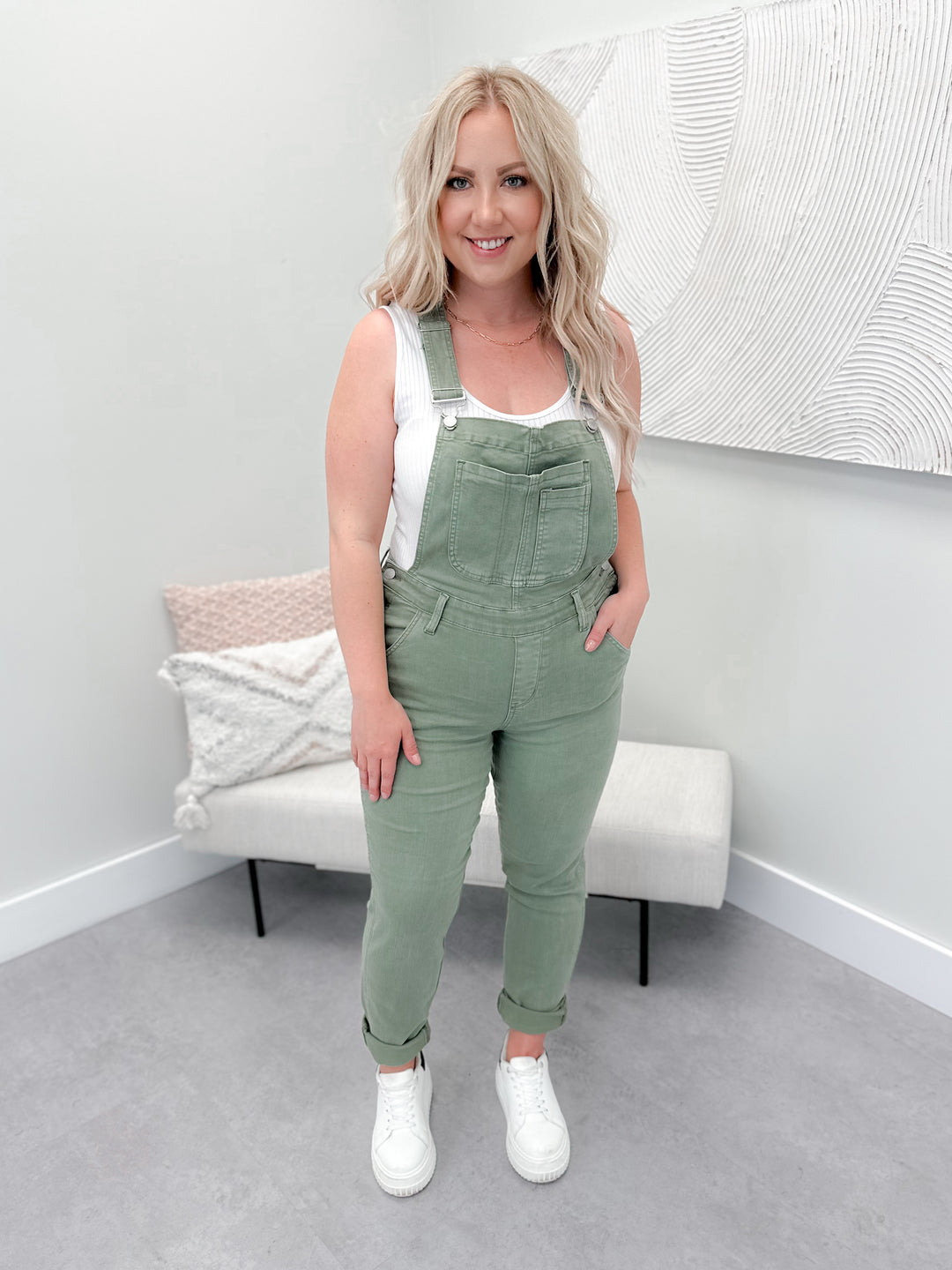 Levi Overalls by Judy Blue in Sage