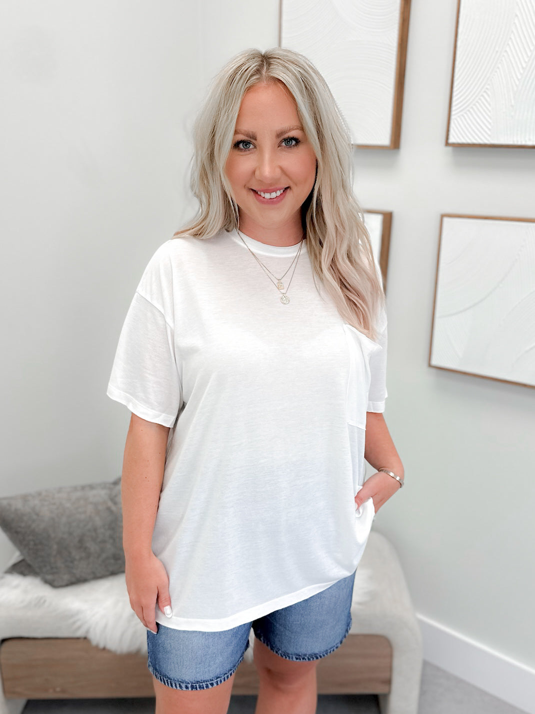 Amity Tee in Cloud