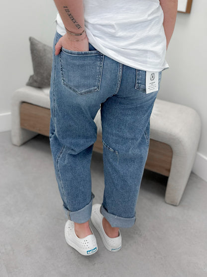 Sky Barrel Grommet Jeans by Risen - L/O size 5/27