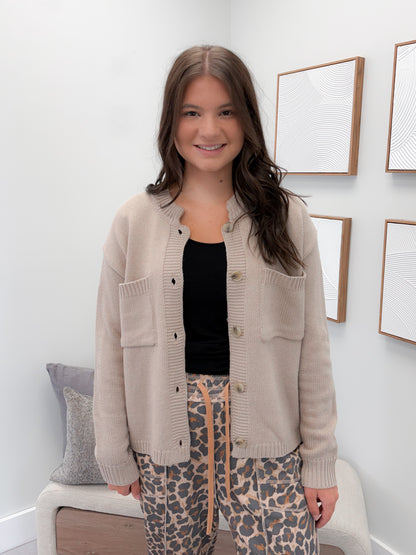 Vienna Cardigan in Taupe