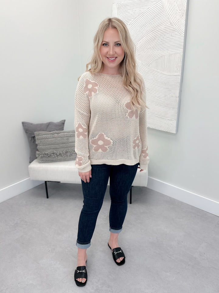 Cora Daisy Sweater in Natural