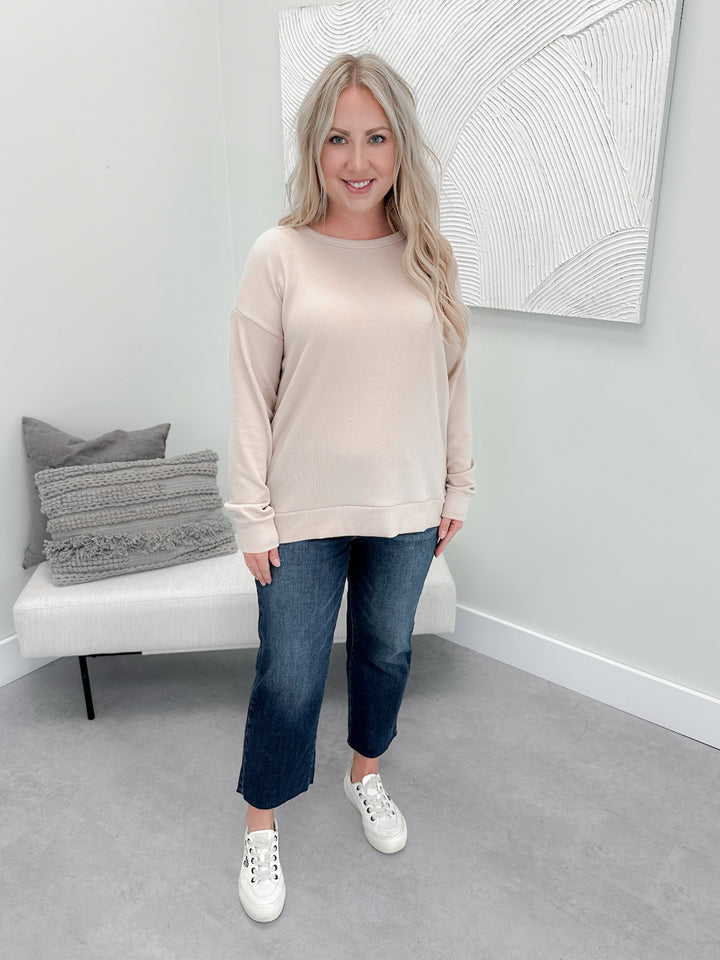 Wynn Ribbed Long Sleeve in Natural
