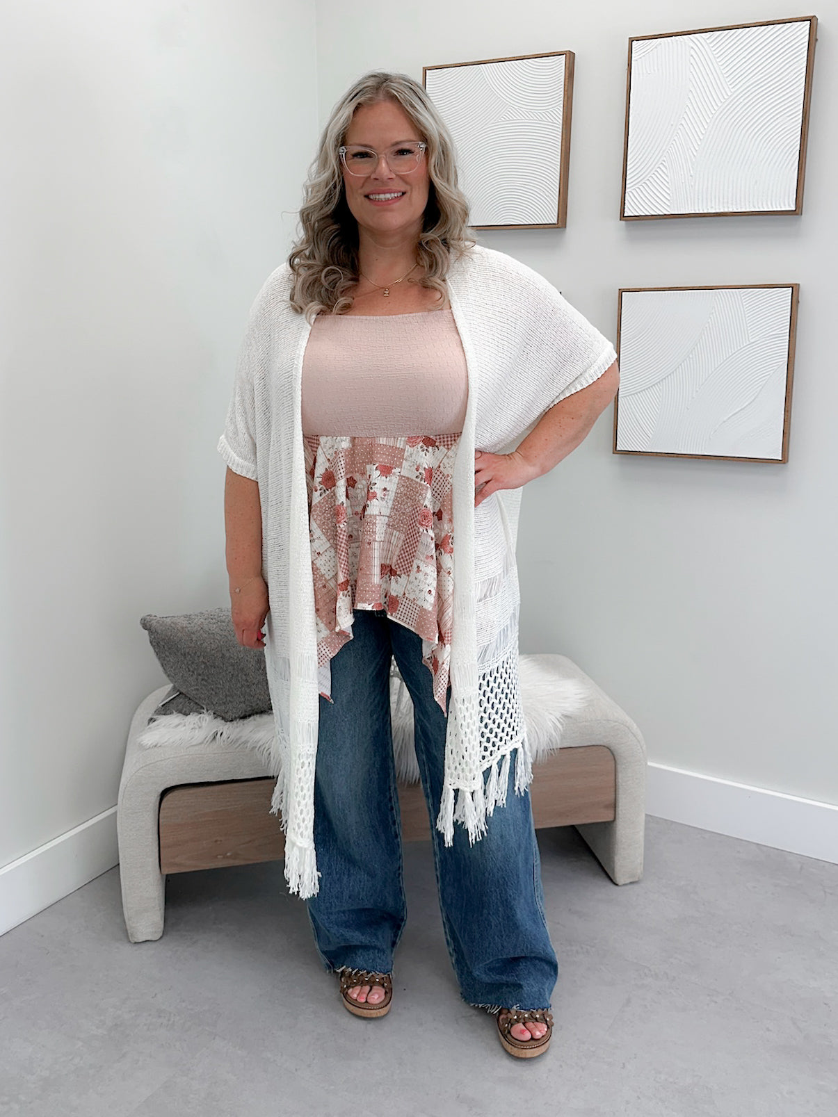Parksville Cardigan in Off White