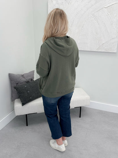 Ever Snap Hoodie in Green - Small
