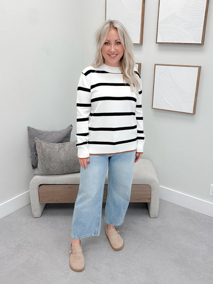 Chic Striped Sweater by Ampersand Ave