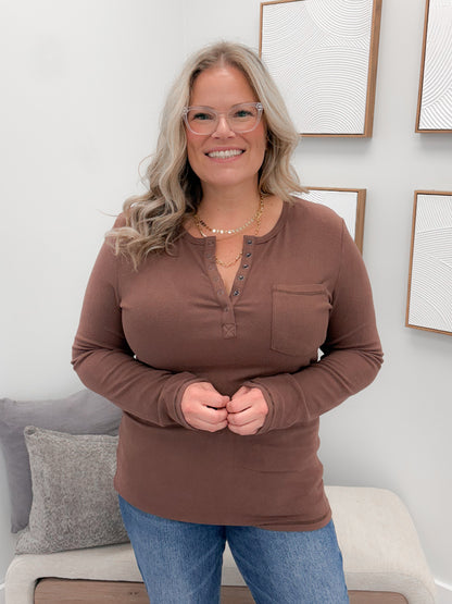 Georgia Long Sleeve in Brown