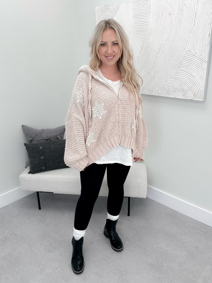 Cozy Knit Full Zip Hoodie by Pol