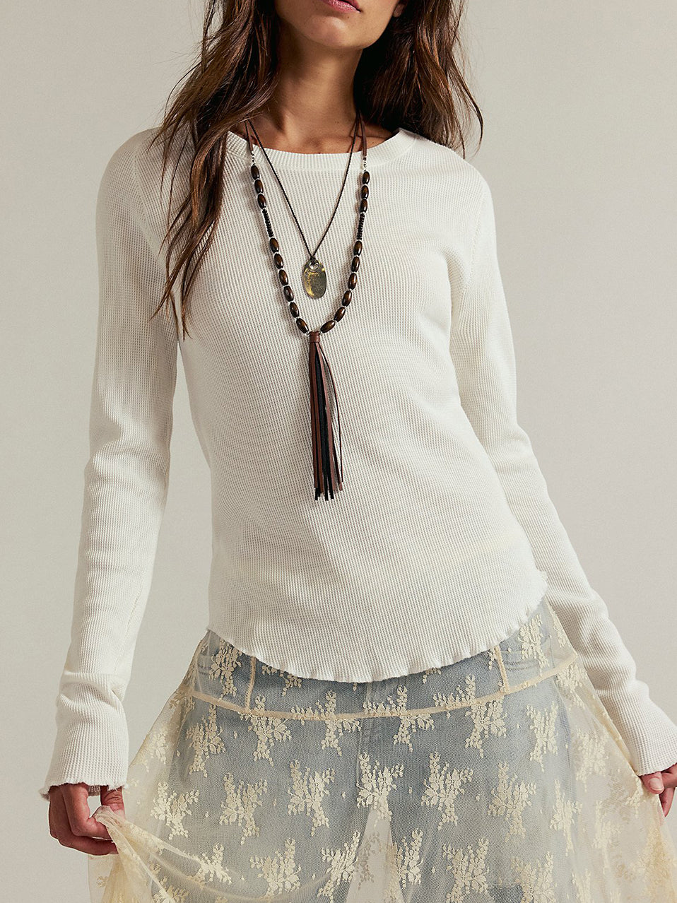 Easy Does It Long Sleeve in White by Free People