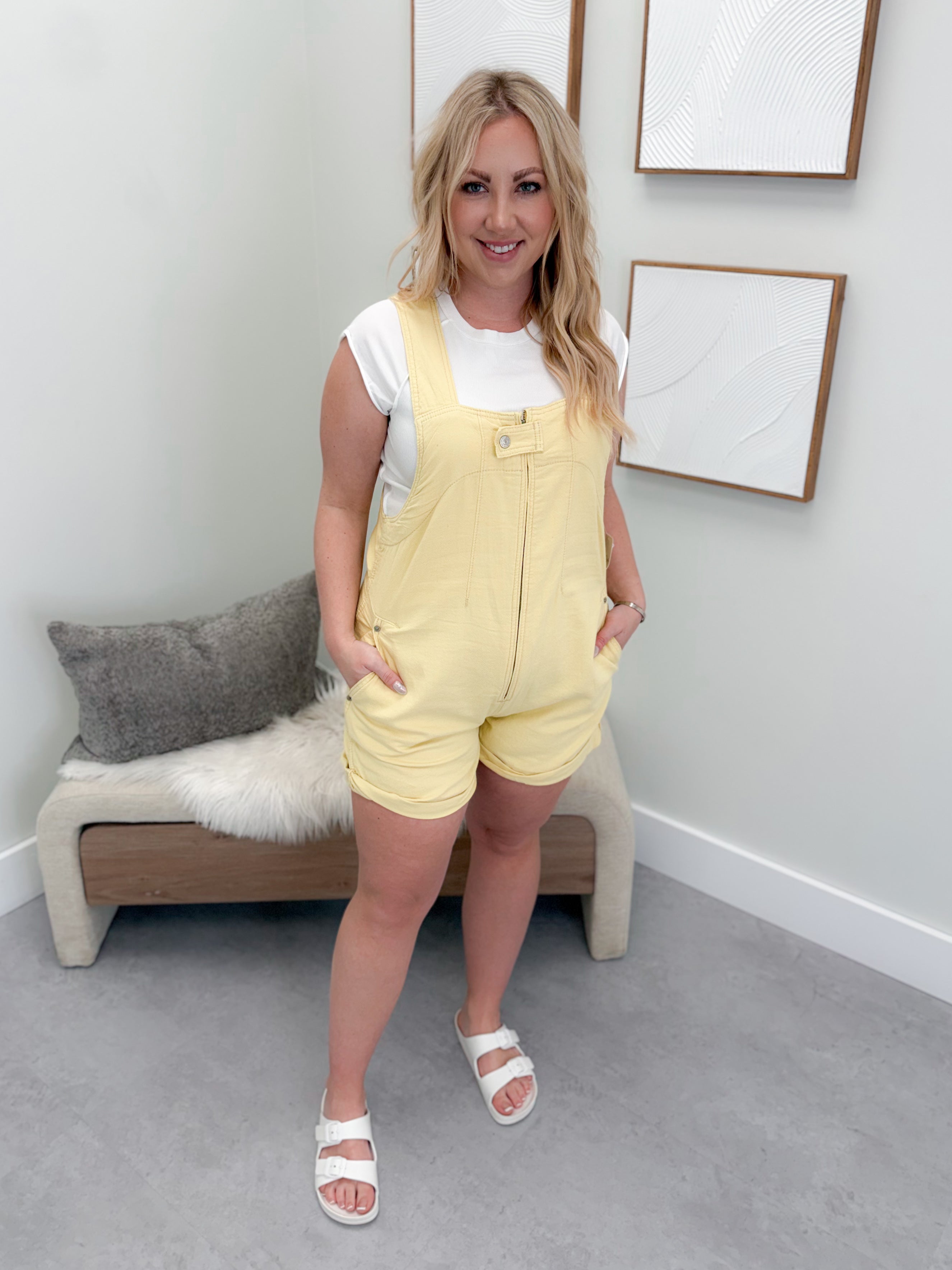 Jude Shortalls in Sicilian Yellow by Free People