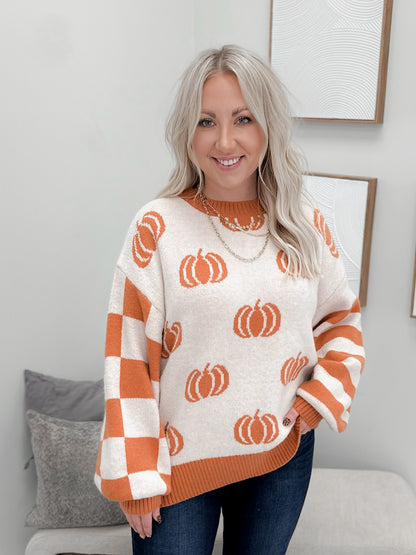 Pumpkin Patch Sweater in Pumpkin