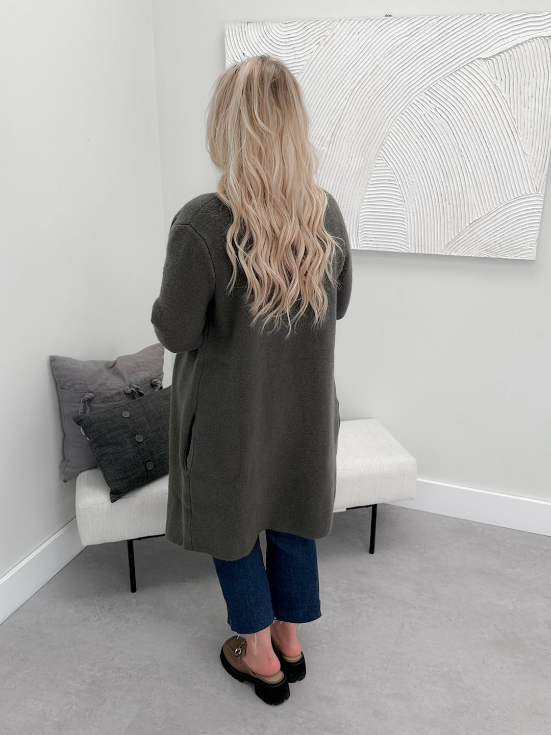 Reggie Coatigan in Olive
