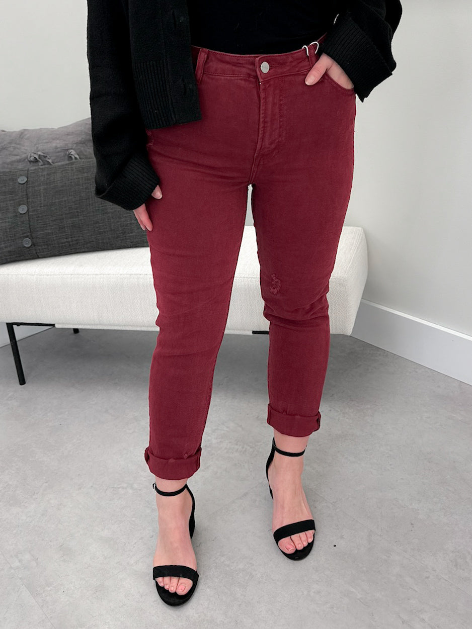 Valentina Jeans in Wine by Risen