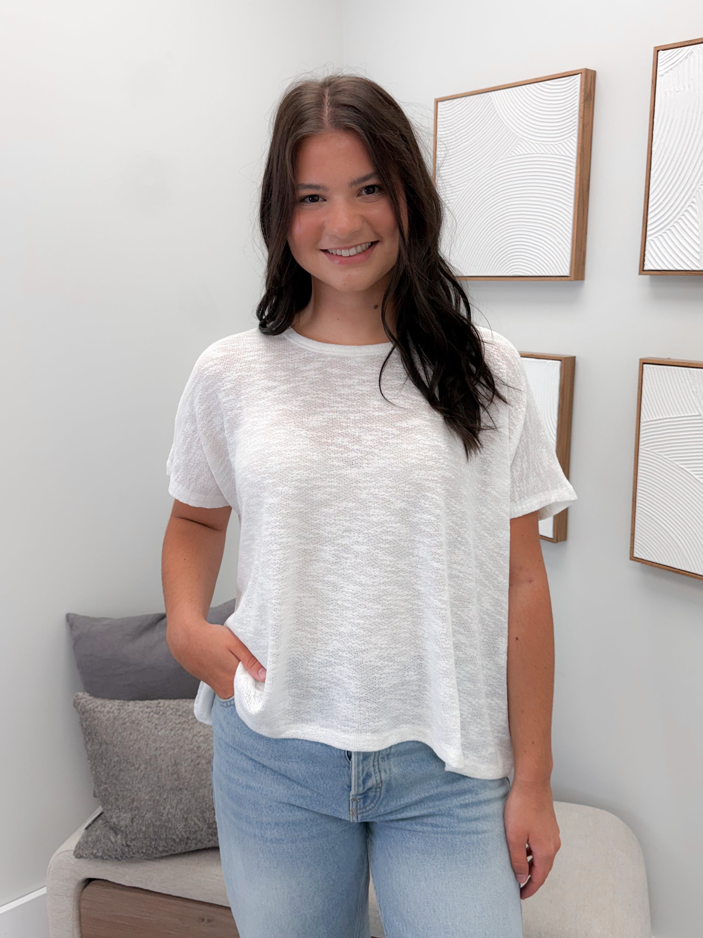 Knit Tee in Cloud