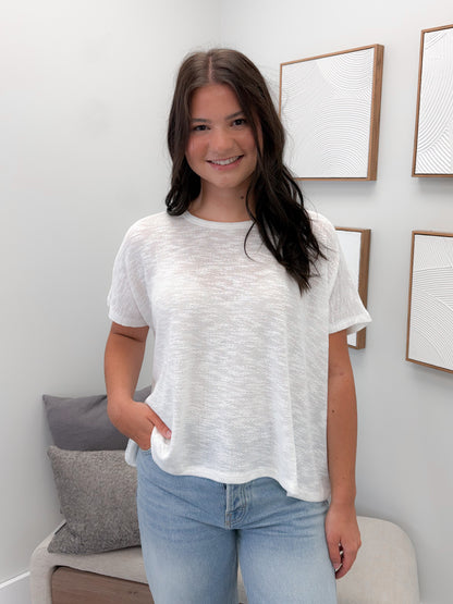 Knit Tee in Cloud