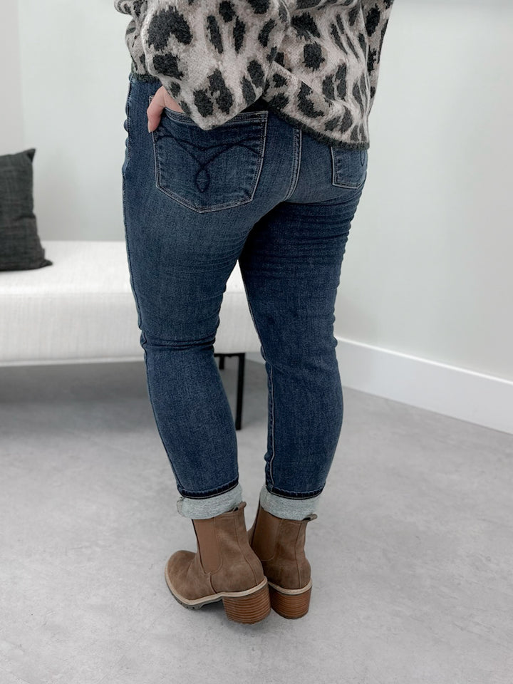 Thermal Mid Rise Skinny Jean by Judy Blue