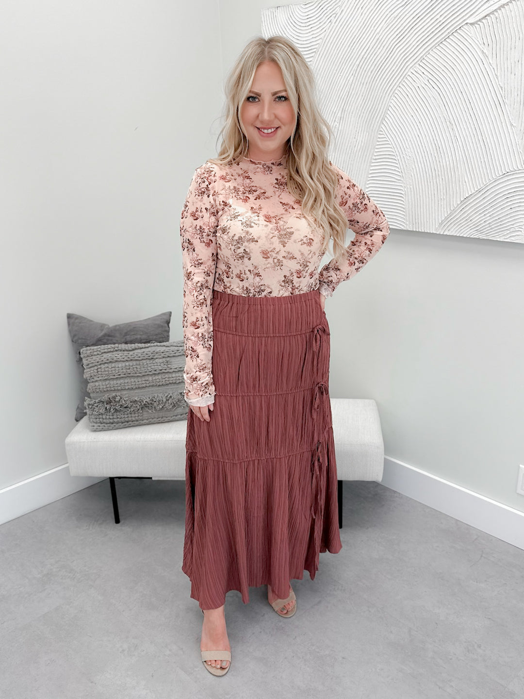 Serena Skirt in Raspberry Truffle