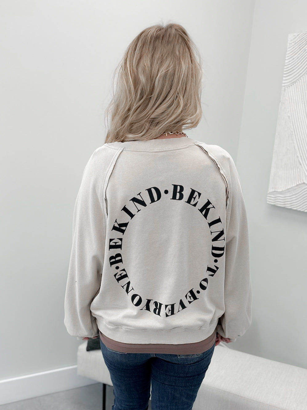 Be Kind Pullover in Bone