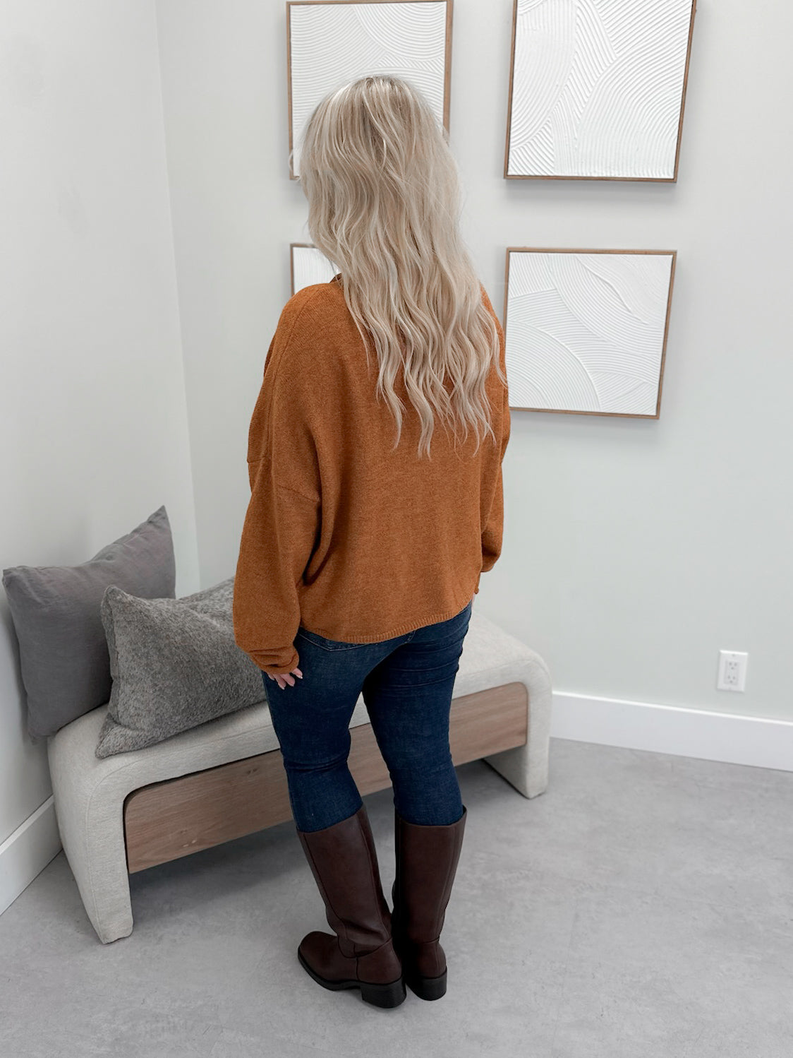 Ember Cardigan in Rust