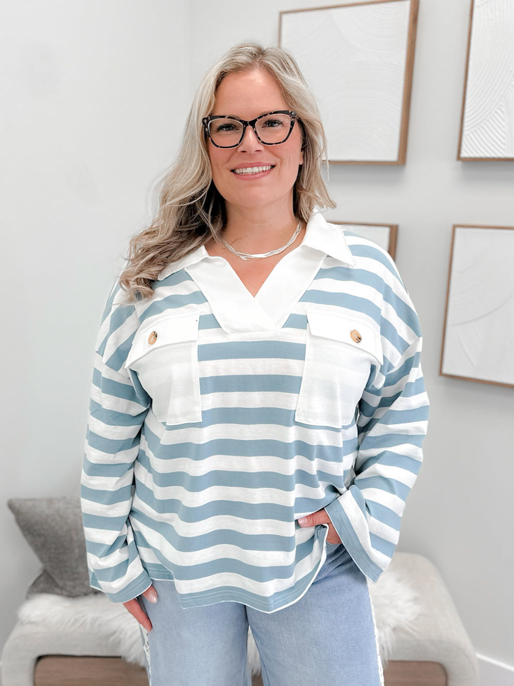 Quinn Pullover in Blue