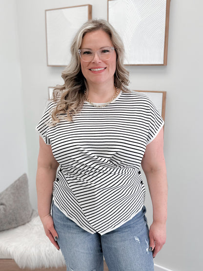 Criss Cross Top in Stripes