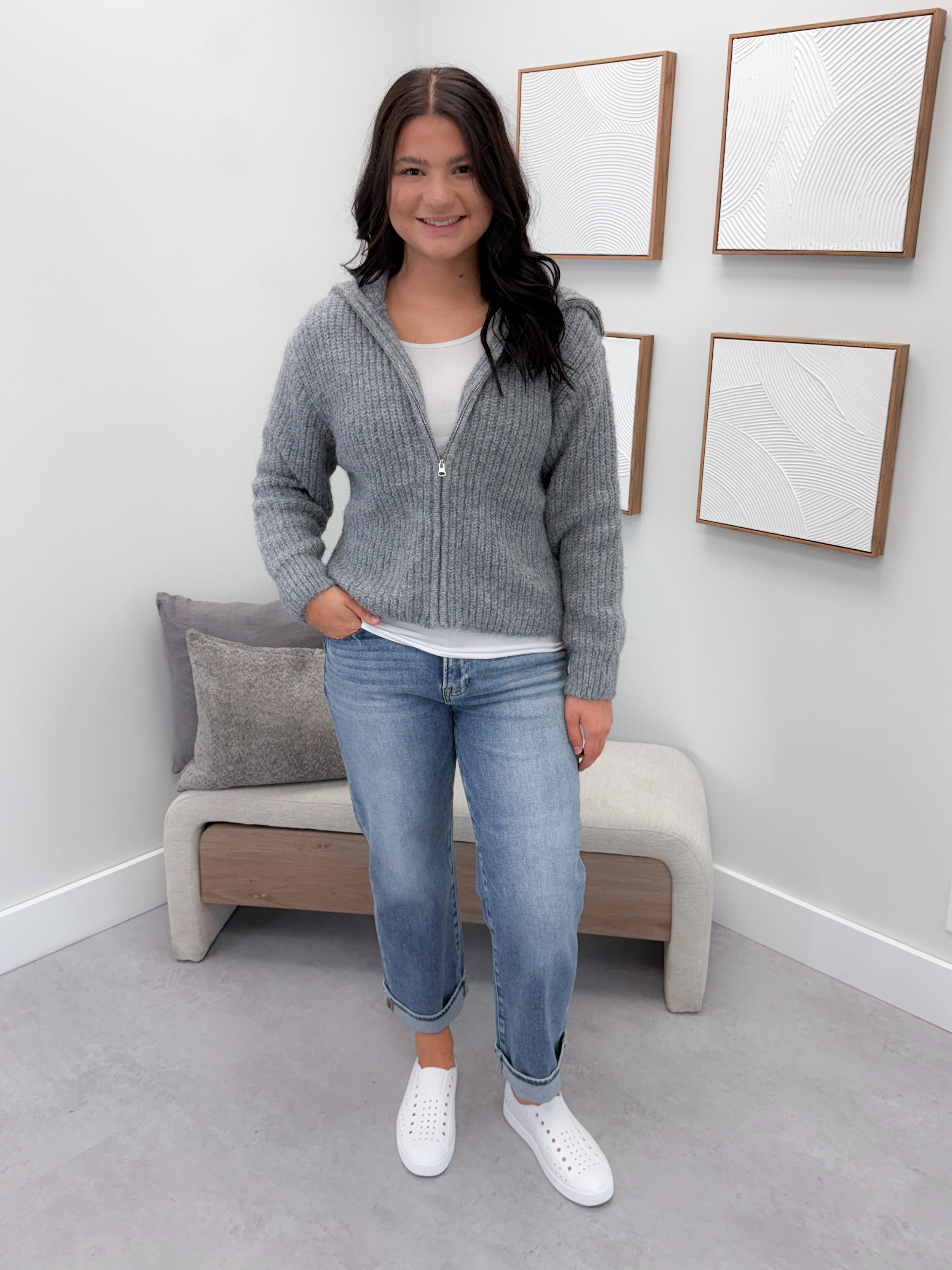 Asha Coatigan in Grey