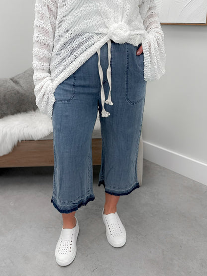 Sunset Pull-on Pants in Denim
