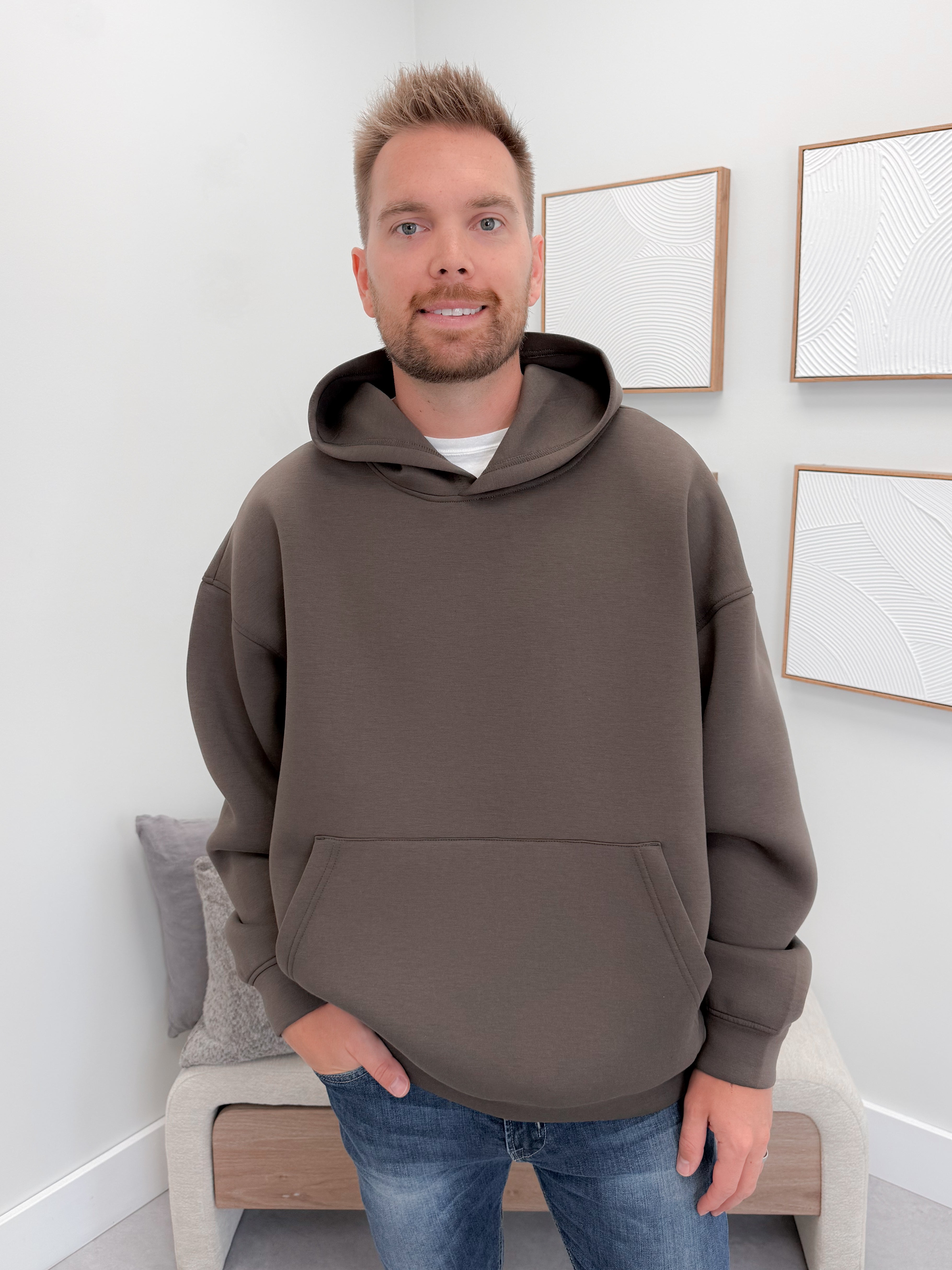Mens Dunn Hoodie in Coffee