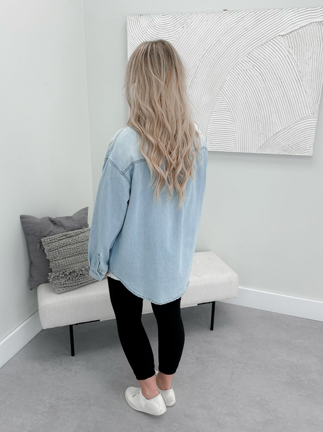 Kimberly Denim Shacket in Light Wash