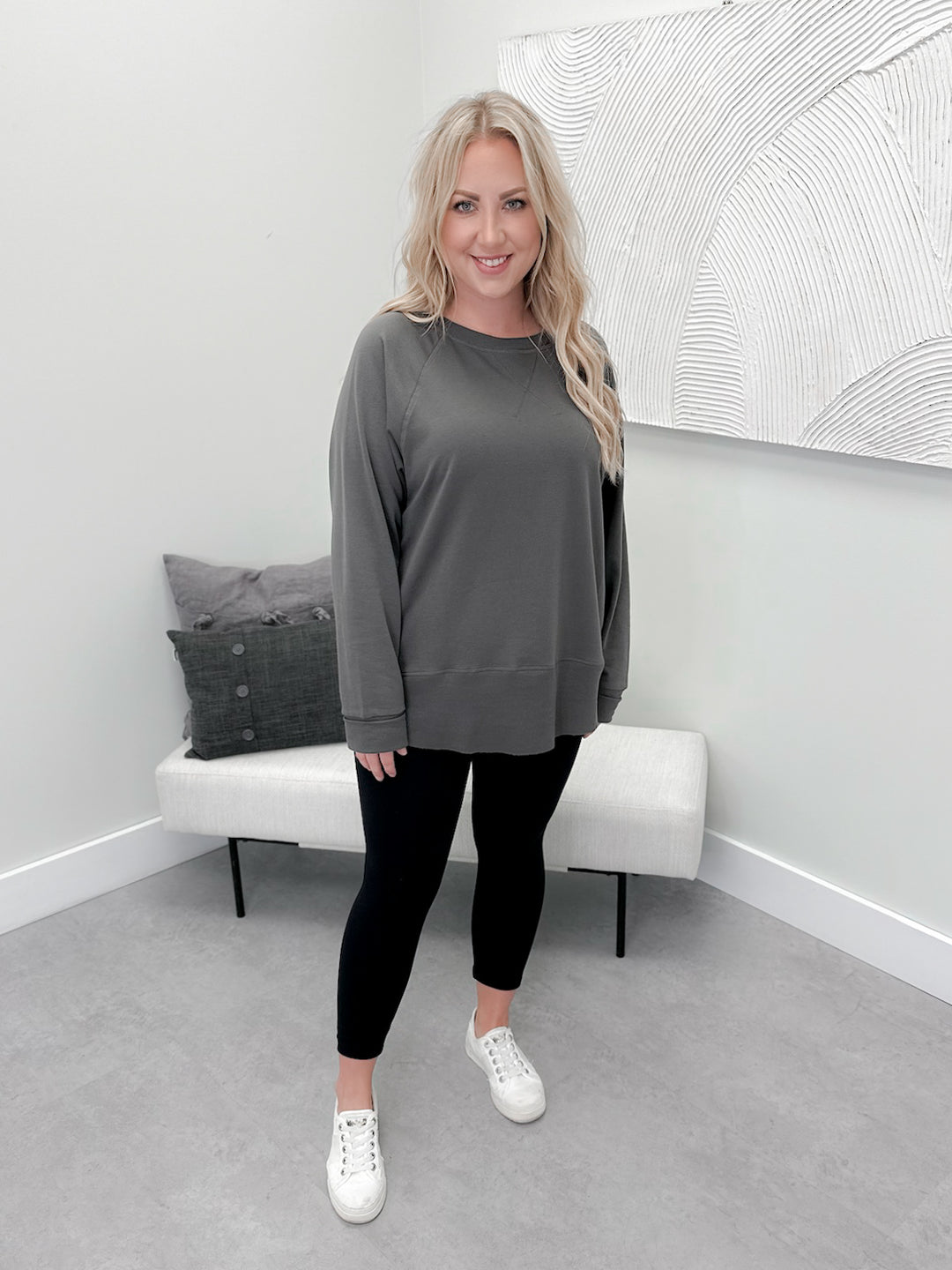 707 Long Sleeve in Iron by Twenty Nine The Label