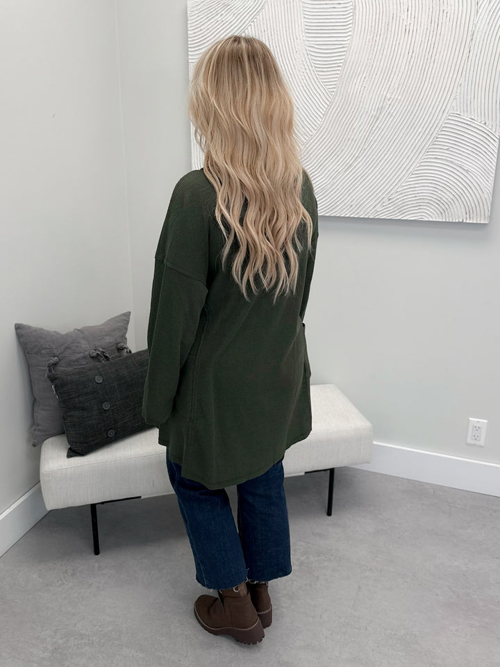 Waffle Tunic in Olive