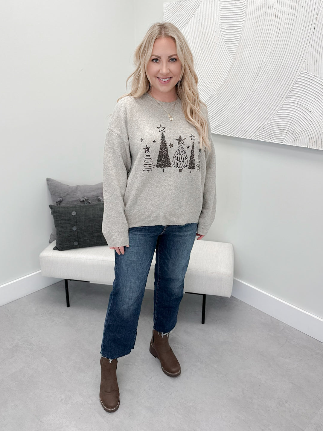 Spruced Up Sweater in Oat