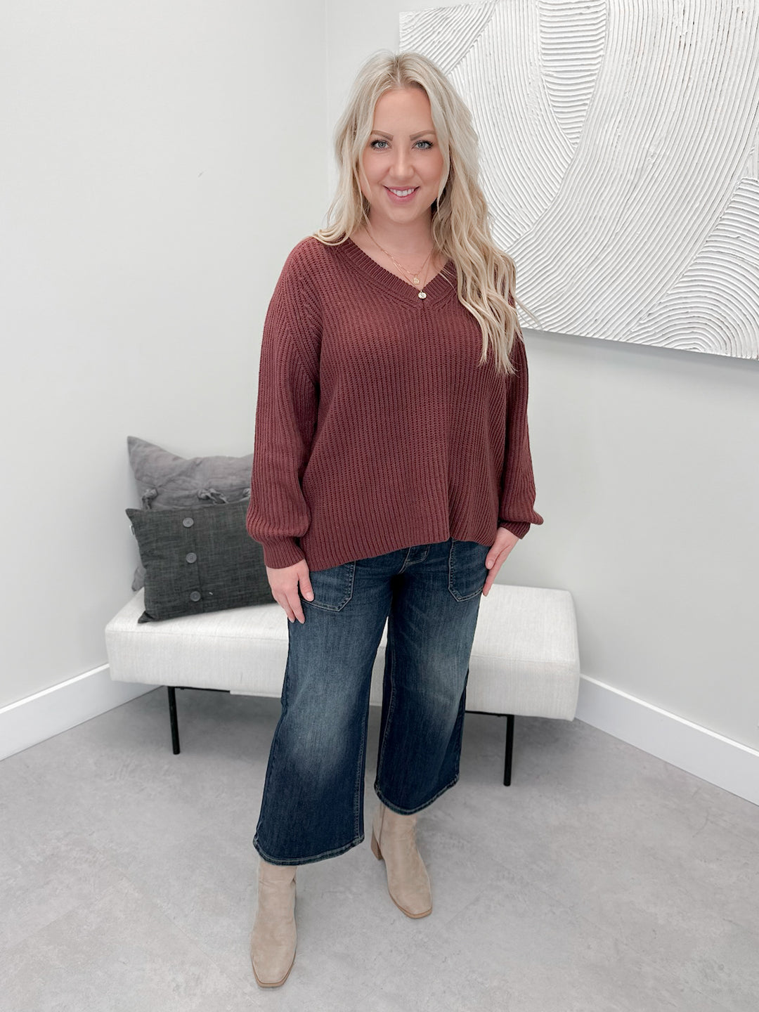 Morgan Sweater in Wine