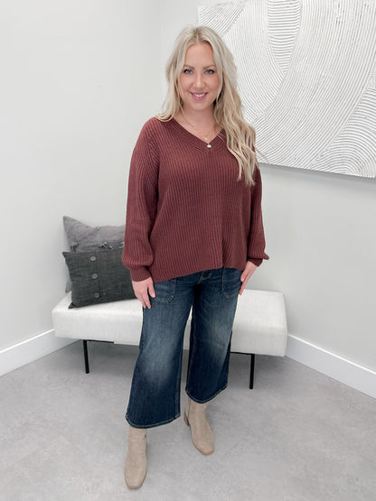 Morgan Sweater in Wine