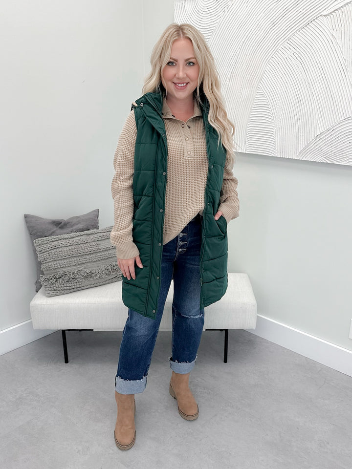 Harlow Vest in Hunter Green