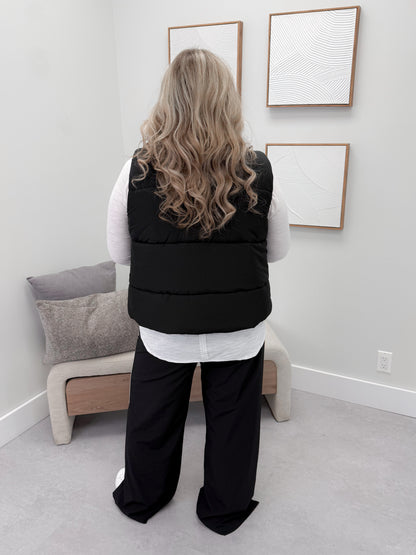 Cool Day Puffer Vest in Black